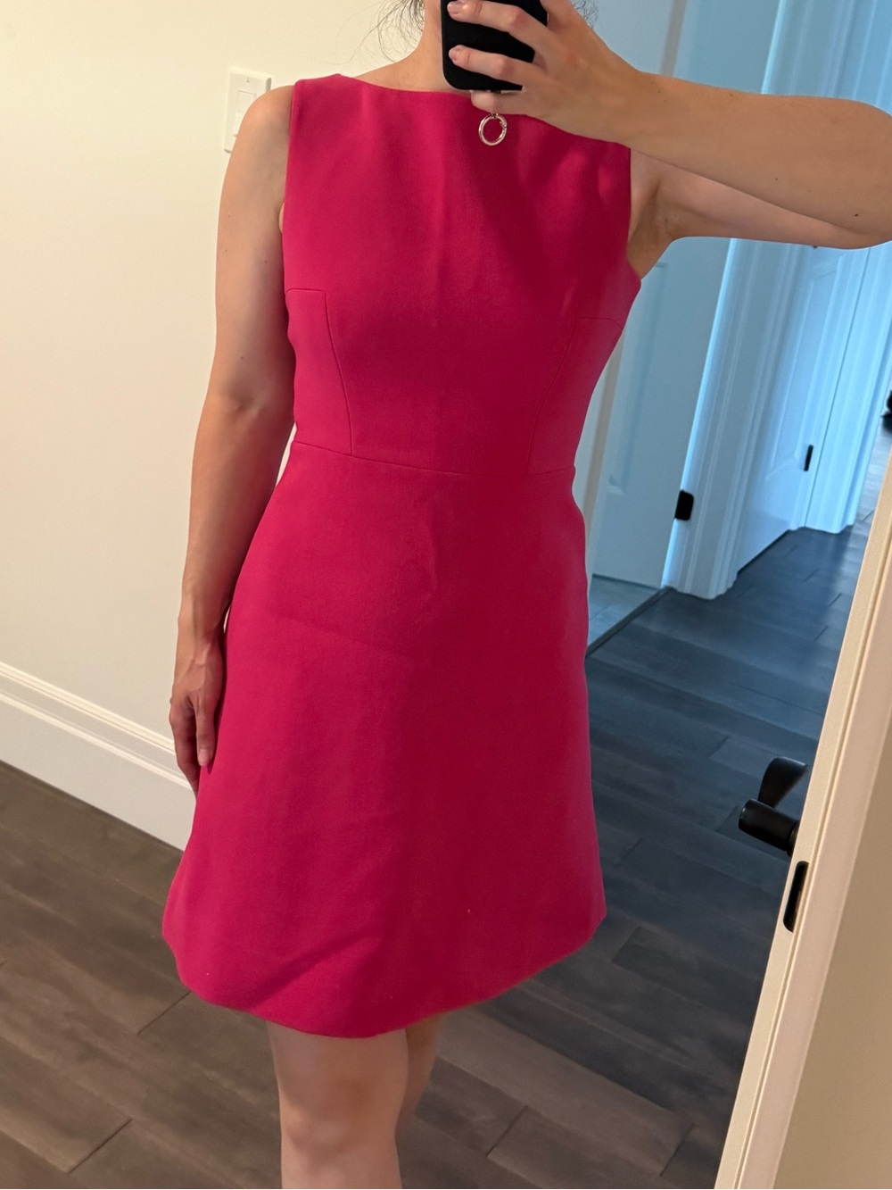 Kate Spade Sleeveless Fitted A-Line Dress in Fuchsia